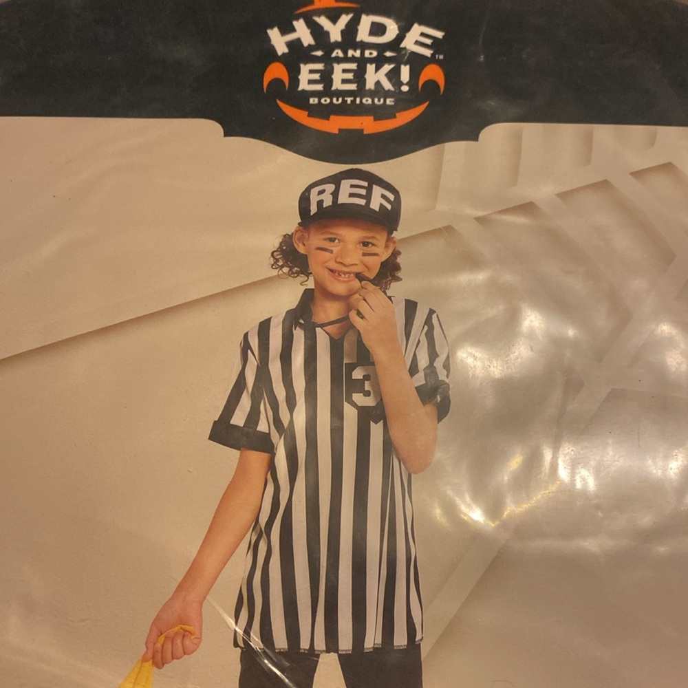 Kids Referee Striped Tee - Black and White